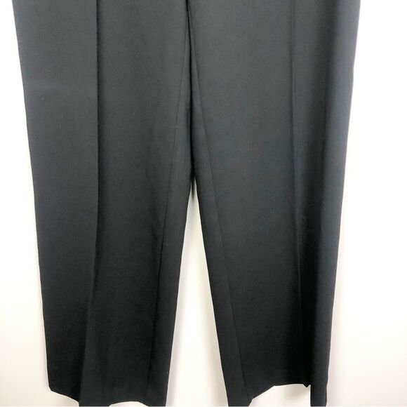 TRINA TURK | Solid Black Wide Leg Dress Pants Side Zipper Women’s Size 4 - Picture 2 of 8